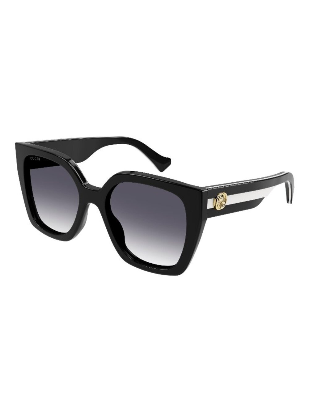 New Gucci Women's Sunglasses Black Square Grey Lens Acetate Frame GG1300S 004 55
